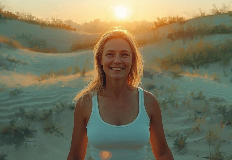 Slika stellarino, ženska v naravi 2